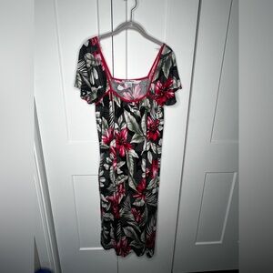 Tommy Bahama Hawaiian Tropical Print Dress Women's Size Large